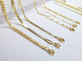 3 Bracelet Set • Choose Your Style • 14K Gold Plated Stainless Steel • Paperclip Figaro Herringbone Curb • Adjustable Bracelet Set • Jewelry Gift