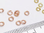 20ga 3.5mm Solid 925 Sterling Silver Open Jump Rings • 18K Gold Rose Vermeil • Jewelry Making Supplies