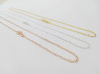 18K Rose Gold Vermeil 925 Sterling Silver Oval Cable Chain Necklace • 14" 16" 18" 20" 22" 24"