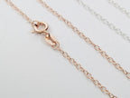 18K Rose Gold Vermeil 925 Sterling Silver Oval Cable Chain Necklace • 14" 16" 18" 20" 22" 24"