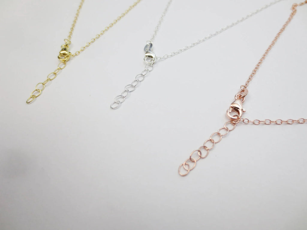 Solid 925 Sterling Silver Cable Chain Necklace • 1.7x2.2mm • 16" 18" 20" + 2" Extender • Vermeil Options