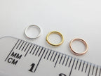 Solid 925 Sterling Silver Closed Jump Rings • 5mm 6mm 8mm 10mm • Silver Yellow Gold Rose Gold Vermeil