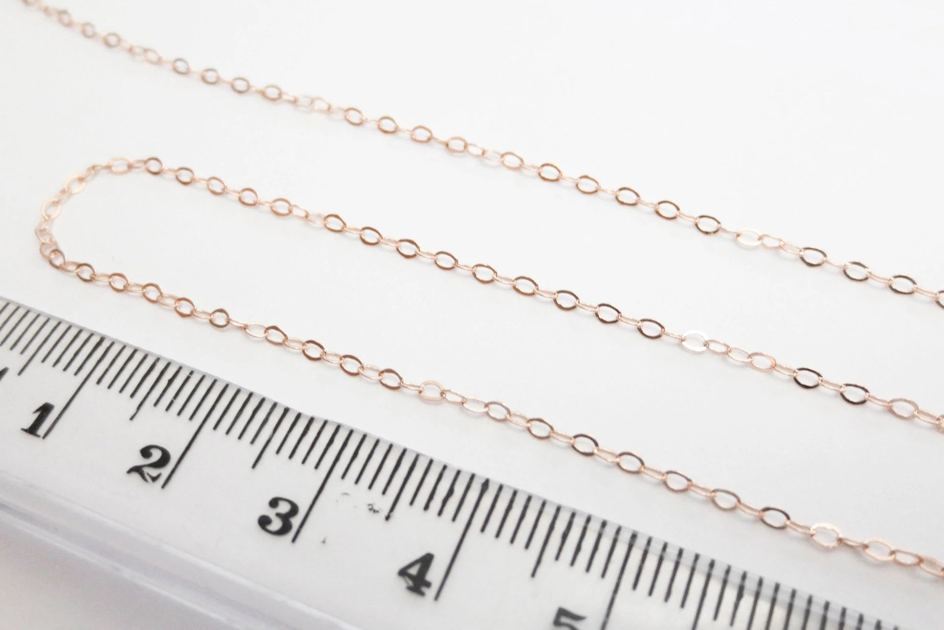Solid 925 Sterling Silver Flat Cable Necklace Chain • Lobster Clasp • 16" 18" 20" 22" 24" • Gold Rose Vermeil