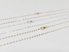Solid 925 Sterling Silver Flat Cable Necklace Chain • Lobster Clasp • 16" 18" 20" 22" 24" • Gold Rose Vermeil