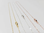 Solid 925 Sterling Silver Flat Cable Necklace Chain • Lobster Clasp • 16" 18" 20" 22" 24" • Gold Rose Vermeil