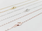 Solid 925 Sterling Silver Flat Cable Necklace Chain • Lobster Clasp • 16" 18" 20" 22" 24" • Gold Rose Vermeil
