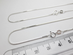 Solid 925 Sterling Silver Diamond Cut Box Chain Necklace • 0.65mm 0.75mm 1mm • Finished Spring Clasp • Italy