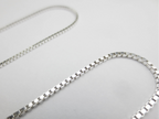 Solid 925 Sterling Silver Diamond Cut Box Chain Necklace • 0.65mm 0.75mm 1mm • Finished Spring Clasp • Italy