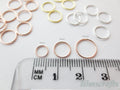 Solid 925 Sterling Silver Closed Jump Rings • 5mm 6mm 8mm 10mm • Silver Yellow Gold Rose Gold Vermeil