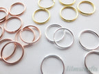 Solid 925 Sterling Silver Closed Jump Rings • 5mm 6mm 8mm 10mm • Silver Yellow Gold Rose Gold Vermeil