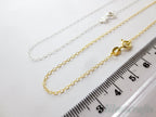 Solid 925 Sterling Silver Oval Cable Necklace • 1.5x2mm • 14"–24" • Silver Yellow Gold Rose Gold Vermeil