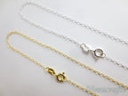 Solid 925 Sterling Silver Oval Cable Necklace • 1.5x2mm • 14"–24" • Silver Yellow Gold Rose Gold Vermeil