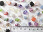 Natural Raw Nugget Crystal Pendant • 925 Sterling Silver • Gold Rose Vermeil • Small or Large Gemstone Charm