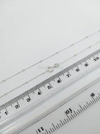 Solid 925 Sterling Silver Satellite Bead Chain Necklace • Spring Clasp • Silver Yellow Gold Rose Gold Vermeil • 14"–24"