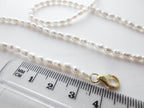 Natural Genuine Freshwater 3mm White Rice Pearl Necklace Bracelet Stainless Steel 18k Gold Rose Gold Lobster Clasp Extender