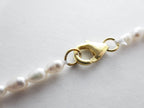 Natural Genuine Freshwater 3mm White Rice Pearl Necklace Bracelet Stainless Steel 18k Gold Rose Gold Lobster Clasp Extender