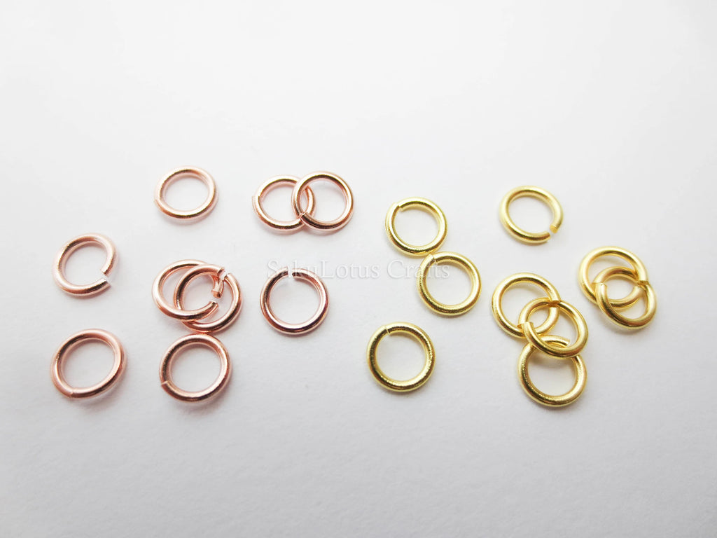 4mm 21ga 0.7mm Solid 925 Sterling Silver Open Jump Rings • Gold Rose Silver • Jewelry Making Supplies DIY
