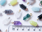 Small Natural Crystal Point Pendant • 18k Gold Rose Silver • Petite Stone Charm • Jewelry Making Supplies DIY