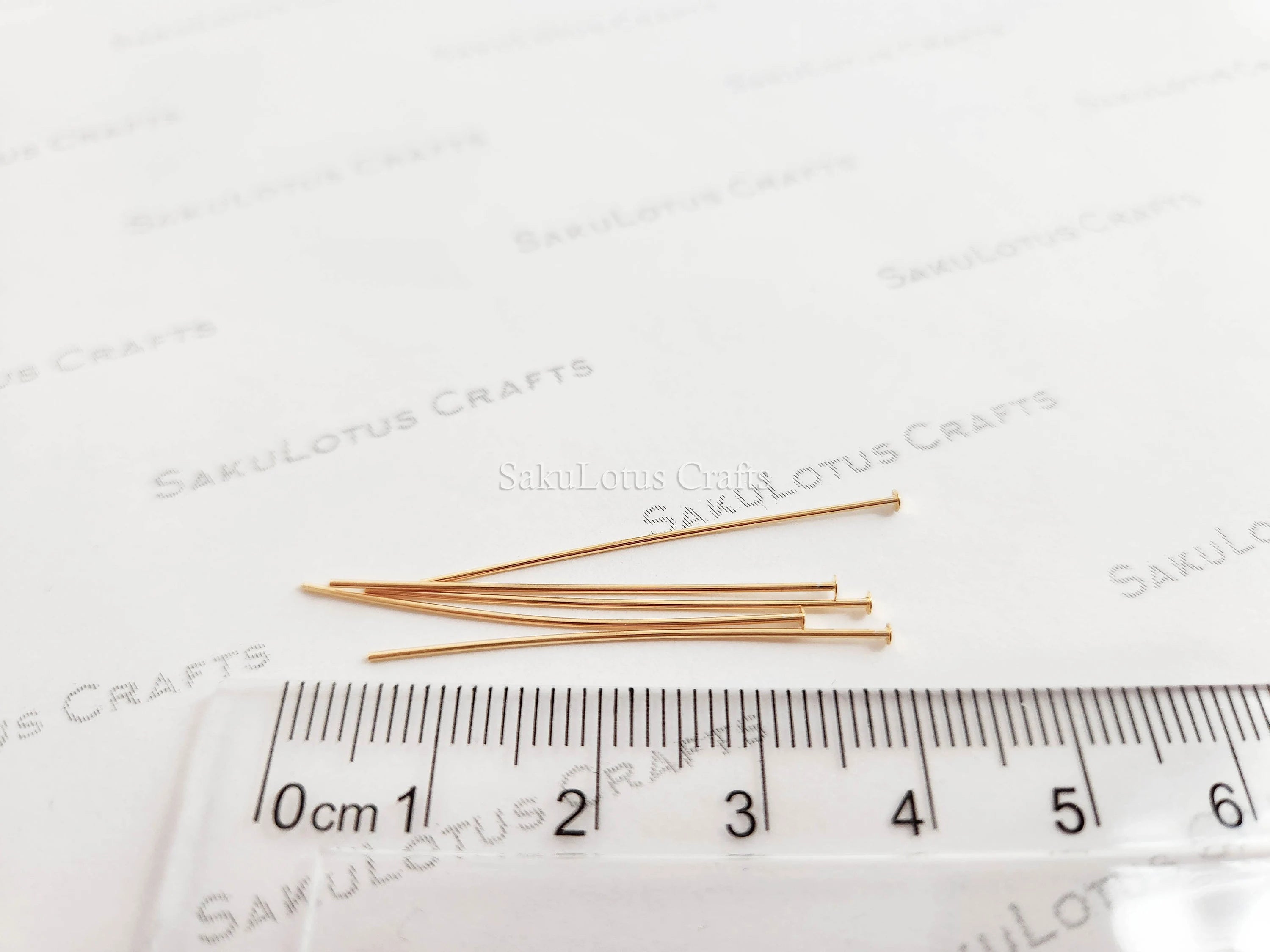 29mm Rose Gold Plated 925 Sterling Silver Flat T Head Pins • 21ga • Jewelry Making Supplies