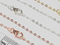 Solid 925 Sterling Silver Flat Cable Necklace Chain • Lobster Clasp • 16" 18" 20" 22" 24" • Gold Rose Vermeil