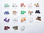 Natural Crystal Tiny Donut Ring Beads • 10mm with 4mm Hole • Gemstone Mini Charms • Jewelry Making Supplies
