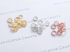 4.5mm, 5mm Solid 925 Sterling Silver Round Open Jump Rings • 18k Yellow & Rose Gold Vermeil