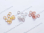 4.5mm, 5mm Solid 925 Sterling Silver Round Open Jump Rings • 18k Yellow & Rose Gold Vermeil