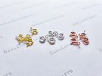 925 Sterling Silver Spring Clasps • 5.5mm Open Ring Connector • Gold Rose Vermeil • Jewelry Making Supplies