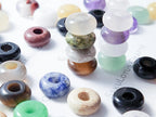 Natural Crystal Tiny Donut Ring Beads • 10mm with 4mm Hole • Gemstone Mini Charms • Jewelry Making Supplies