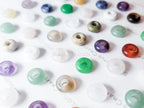 Natural Crystal Tiny Donut Ring Beads • 10mm with 4mm Hole • Gemstone Mini Charms • Jewelry Making Supplies