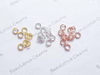 4.5mm, 5mm Solid 925 Sterling Silver Round Open Jump Rings • 18k Yellow & Rose Gold Vermeil