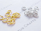 4.5mm, 5mm Solid 925 Sterling Silver Round Open Jump Rings • 18k Yellow & Rose Gold Vermeil