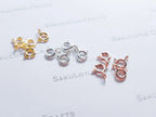 925 Sterling Silver Spring Clasps • 5.5mm Open Ring Connector • Gold Rose Vermeil • Jewelry Making Supplies