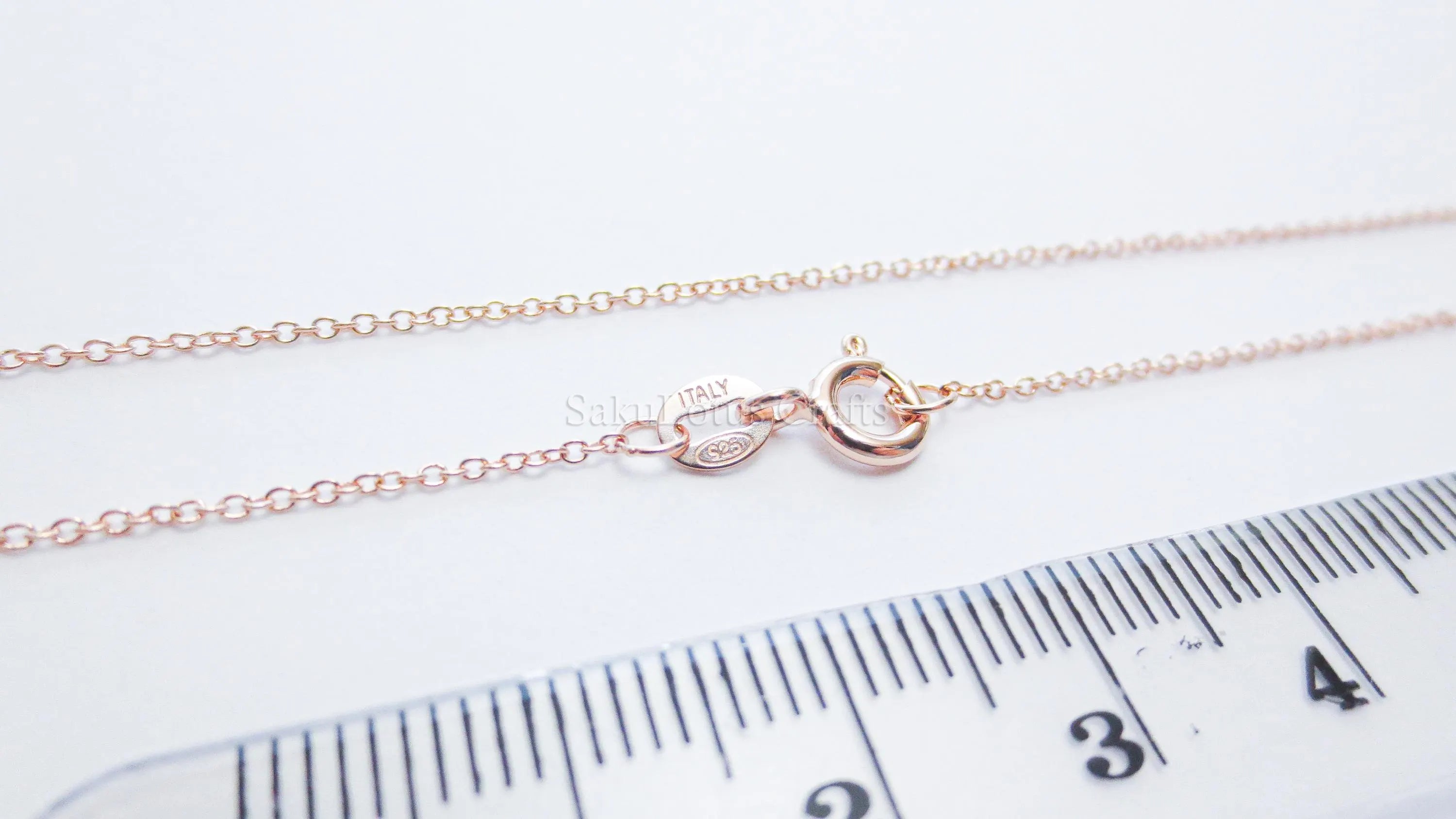 14–24" 18K Rose Gold Vermeil 925 Sterling Silver Delicate Cable Chain Necklace • 1x1.5mm Spring Clasp