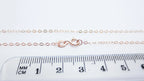 14–24" Solid 925 Sterling Silver Rose Gold Vermeil Flat Cable Chain Necklace • 1.6x2.1mm Spring Clasp