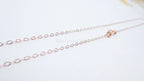 14–24" Solid 925 Sterling Silver Rose Gold Vermeil Flat Cable Chain Necklace • 1.6x2.1mm Spring Clasp