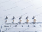 Freshwater Pearl Stud Earrings • 2mm 3mm 4mm 5mm 6mm 8mm 8.5mm • White Peach Pink Lavender Mauve • 925 Sterling Silver