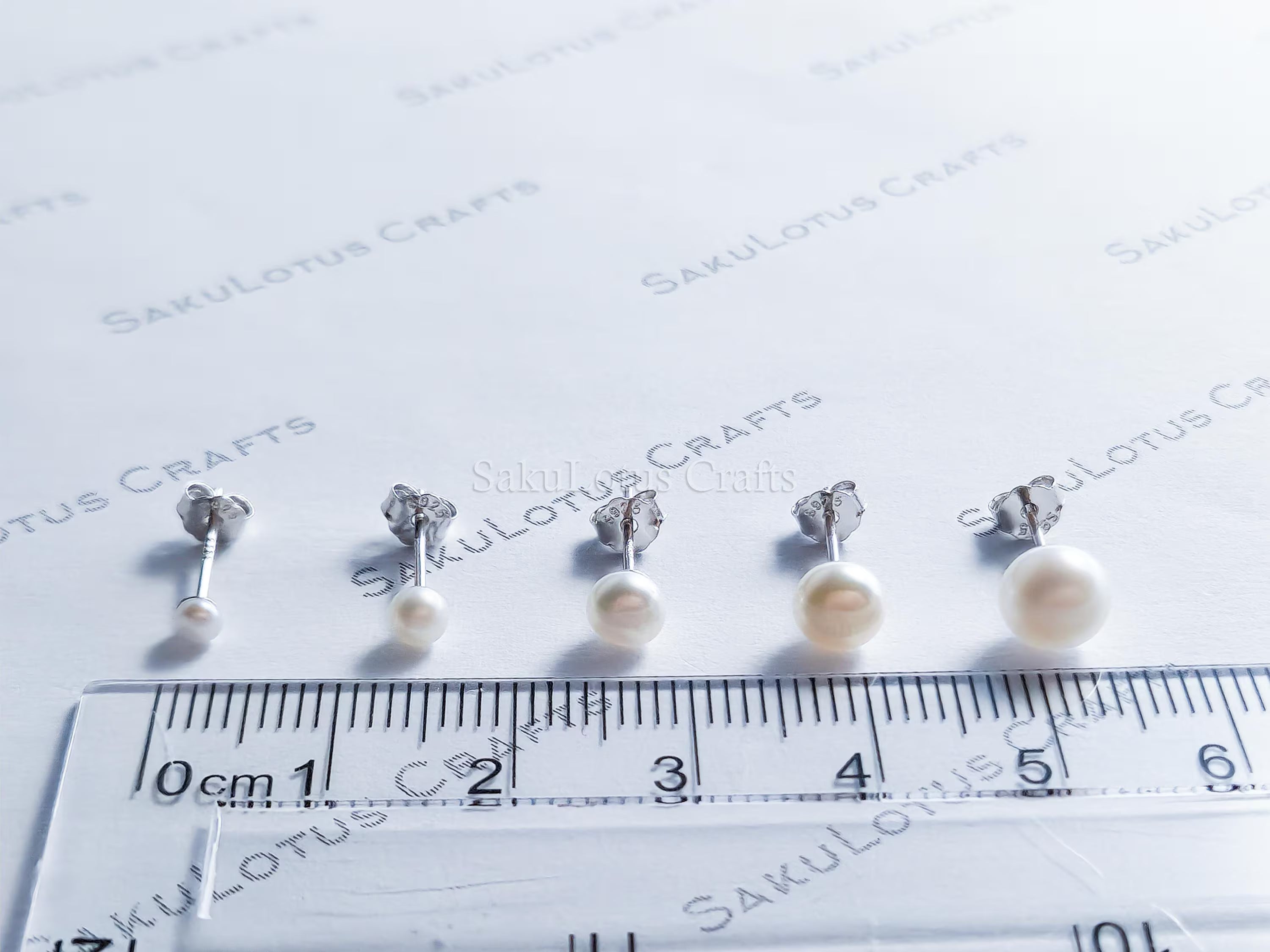 Freshwater Pearl Stud Earrings • 2mm 3mm 4mm 5mm 6mm 8mm 8.5mm • White Peach Pink Lavender Mauve • 925 Sterling Silver
