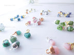 6-10mm Tiny Raw Natural Nugget Gemstone Pendant • 925 Sterling Silver & 18k Rose Gold Vermeil