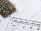 17.25" Oxidized 925 Sterling Silver Cable Chain • 1.5x2.0mm Flat Links • Jewelry Making Chain