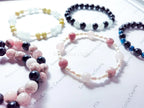 Natural Gemstone Stretch Bracelets • Freshwater Pearl Accents • Wholesale Crystal Jewelry • Resale Gift DIY Craft