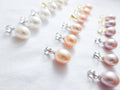 9-10mm Freshwater Pearl Pendant • 925 Sterling Silver Flower Cap Bail • White Peach Purple • Gold Rose Vermeil