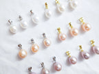 9-10mm Freshwater Pearl Pendant • 925 Sterling Silver Flower Cap Bail • White Peach Purple • Gold Rose Vermeil