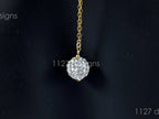 14K Gold Filled Extra Long Earrings • 5.5" Double Chain • Pave Crystal Ball Dangle • 1127 Designs