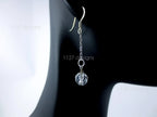 Handmade 925 Sterling Silver Chain Dangle Earrings • 4cm • 6mm Faceted Glass Crystal Drops • 1127 Designs