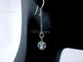 Handmade 925 Sterling Silver Chain Dangle Earrings • 4cm • 6mm Faceted Glass Crystal Drops • 1127 Designs