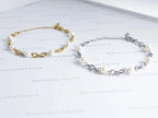 Natural Freshwater Pearl Bracelet • 6" Chunky Stainless Steel Chain • 18K Gold or Silver Finish • Adjustable Extender