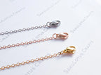 Heart Chain Bracelet or Necklace • Gold Silver Rose Stainless Steel • 3D Puffed Heart • Adjustable Length