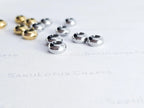 8mm Stainless Steel Rondelle Stopper Beads • Silver or 18K Gold • Silicone-Lined Spacers • Jewelry Making Supplies