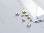 3mm 4mm 5mm 6mm Shiny Flat Disc Spacer Beads • Stainless Steel • 18K Gold Plated or Silver • Jewelry Making Supplies